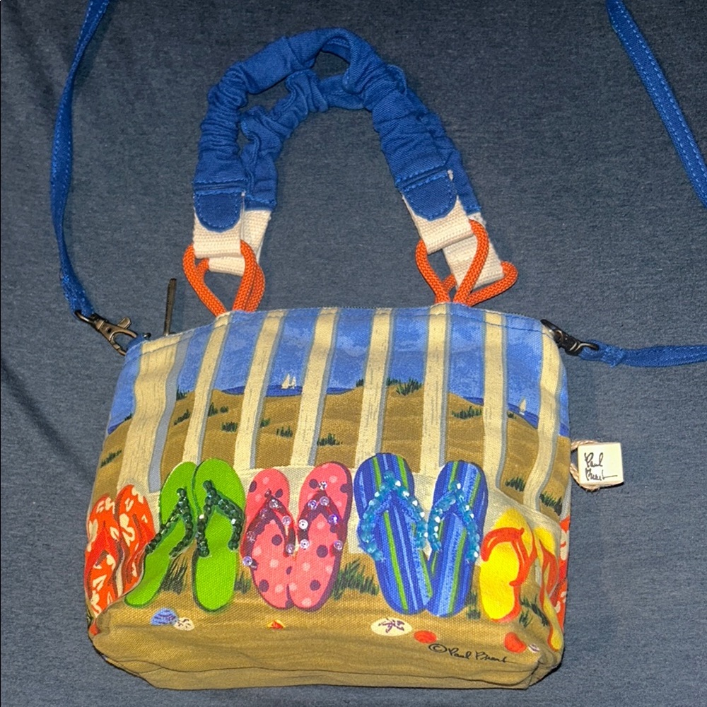 Colorful Crossbody Bag with Flip-Flop Design